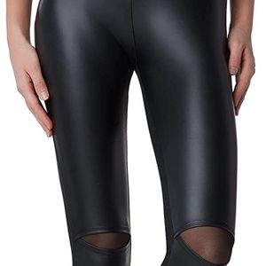 NWT Calzedonia Cotton Leather Ripped Legging